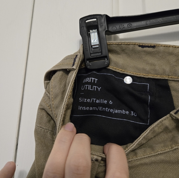 Dovetail Womens Britt Utility Canvas Pants Size 6/30 - Picture 10 of 14